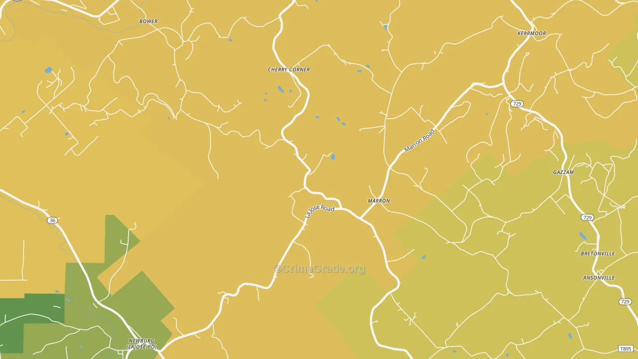 Marron, PA Map of Assault Rates