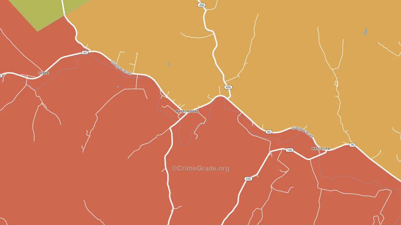 Marrowbone, KY Map of Assault Rates