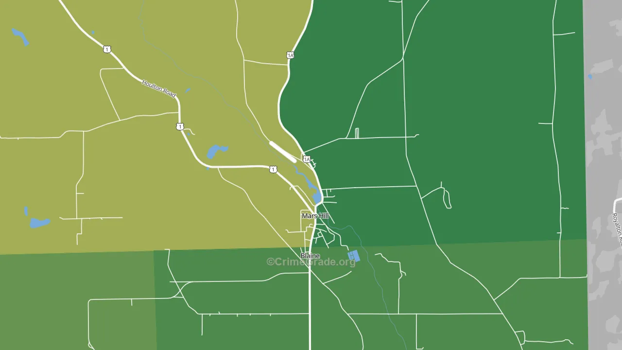 Mars Hill, ME Map of Assault Rates