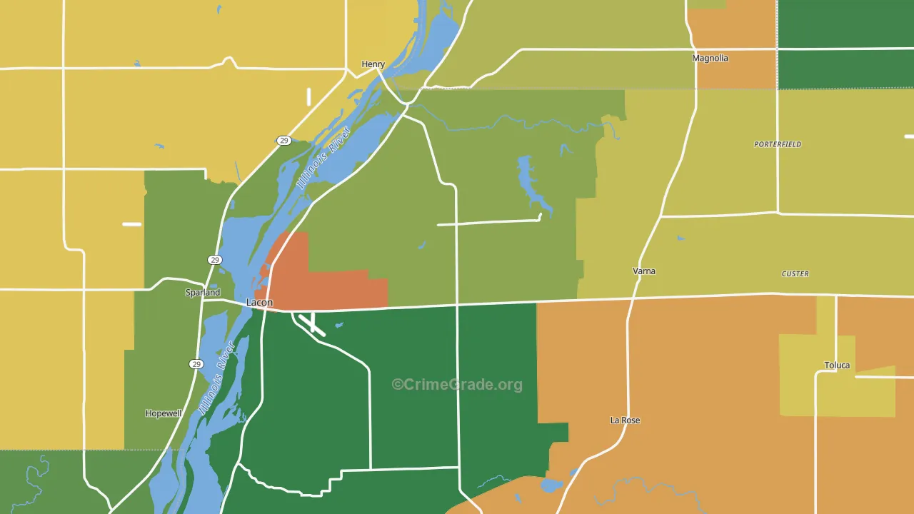 Marshall County, IL Map of Assault Rates