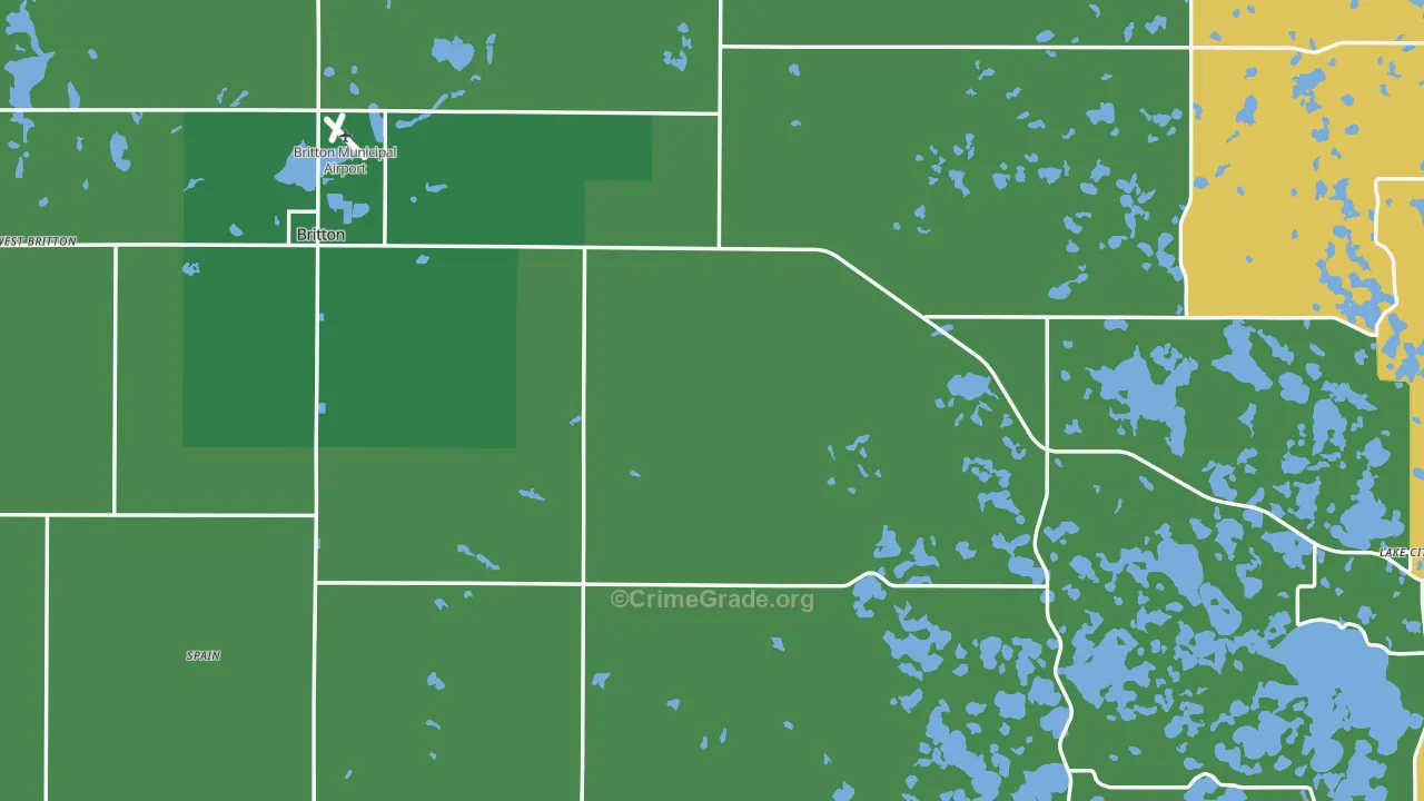 Marshall County, SD Map of Assault Rates