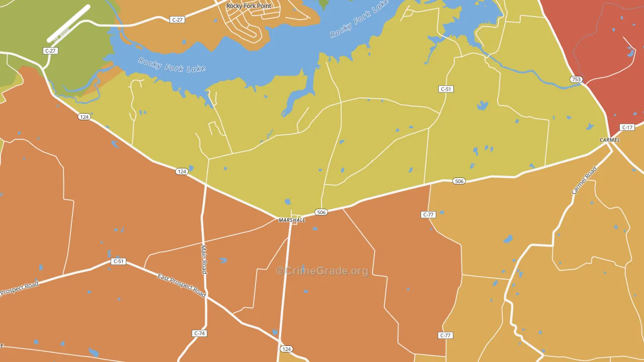 Marshall, OH Map of Assault Rates