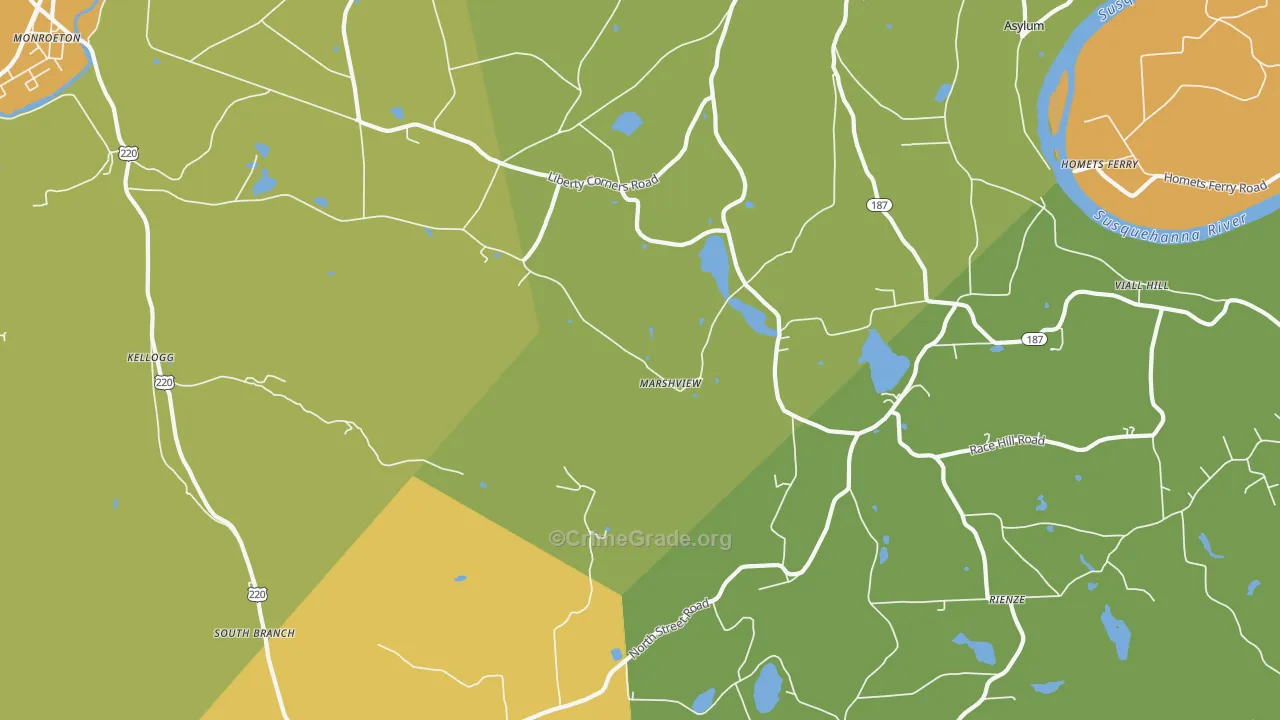 Marshview, PA Map of Assault Rates