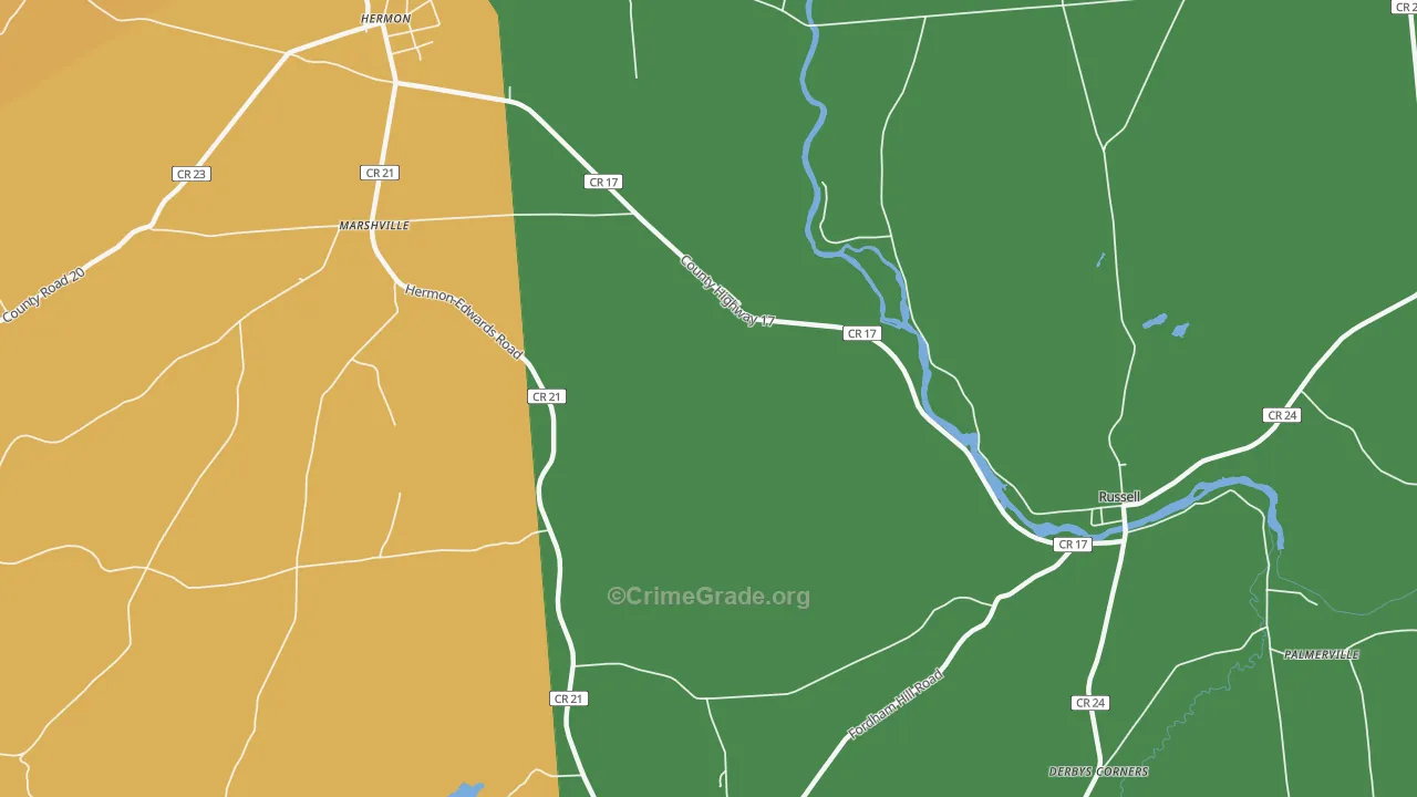 Marshville, NY Map of Assault Rates
