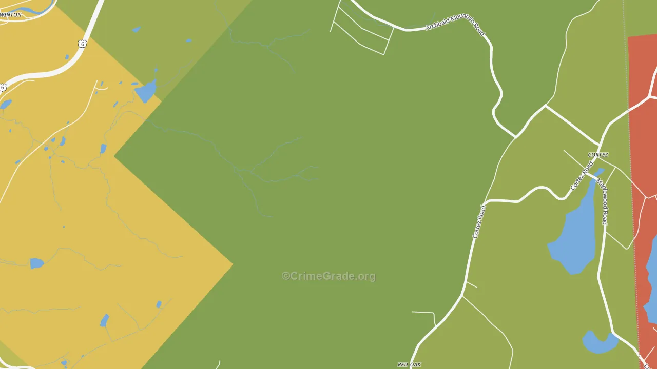 Marshwood, PA Map of Assault Rates
