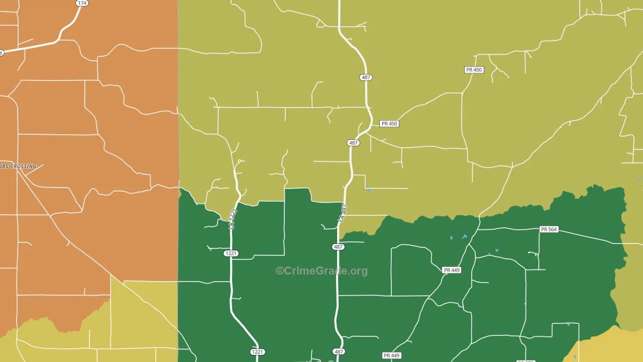 Marthaville, LA Map of Assault Rates