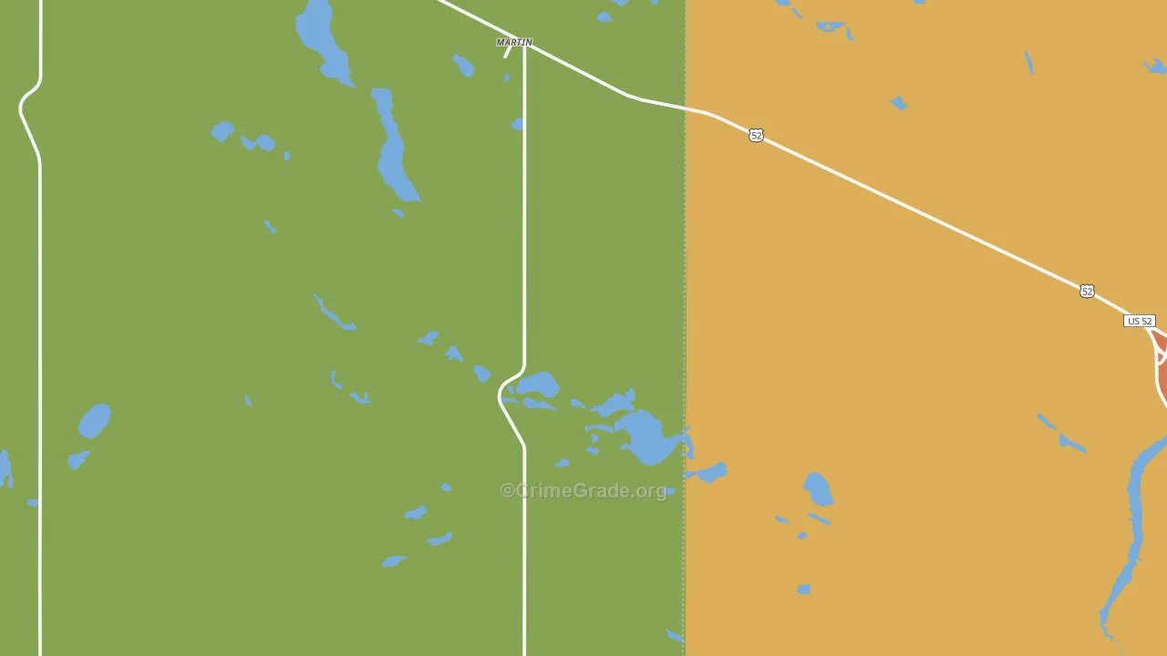 Martin, ND Map of Assault Rates