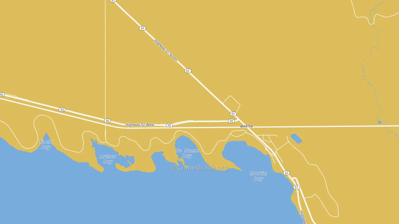 Martin, NE Map of Assault Rates