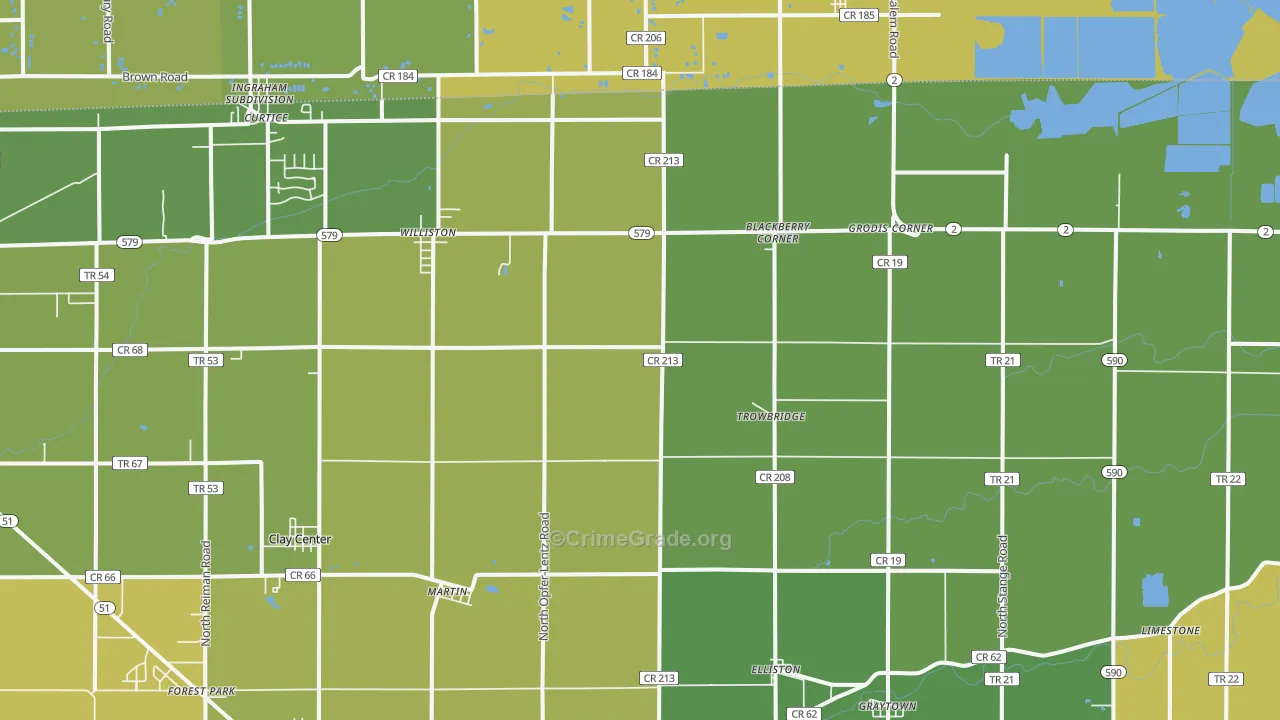 Martin, OH Map of Assault Rates