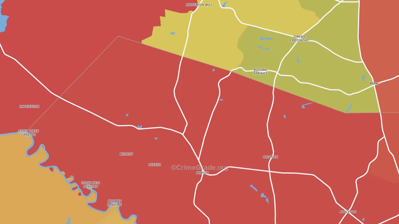 Martin, SC Map of Assault Rates