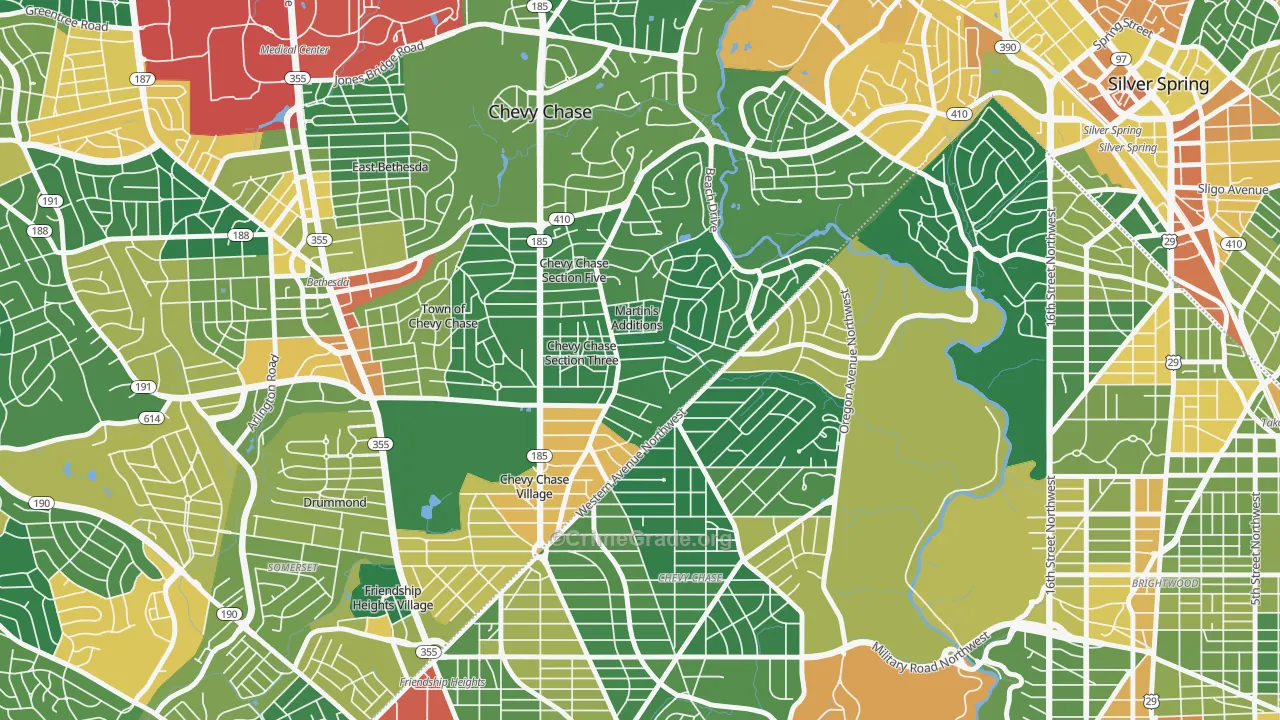 Martins Additions, MD Map of Assault Rates
