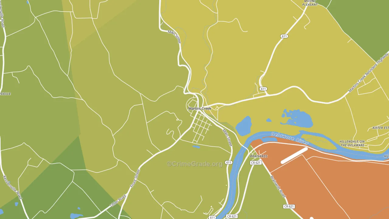 Martins Creek, PA Map of Assault Rates