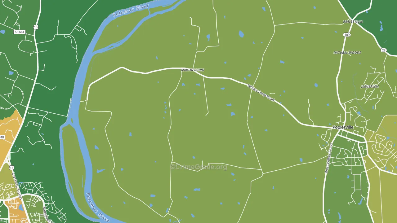 Martinsburg, MD Map of Assault Rates