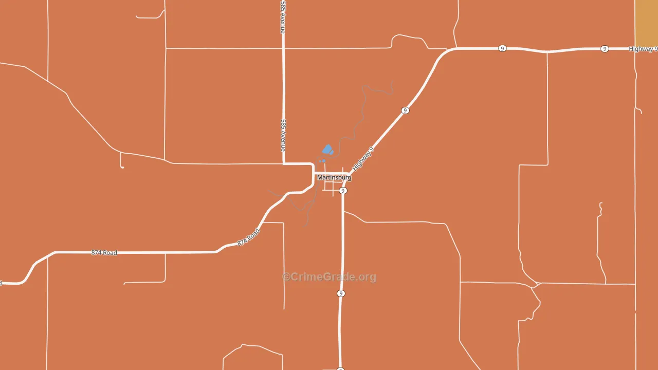 Martinsburg, NE Map of Assault Rates