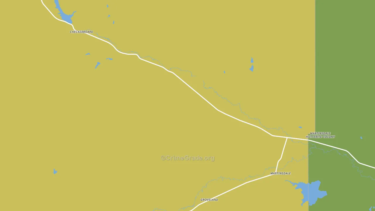 Martinsdale, MT Map of Assault Rates