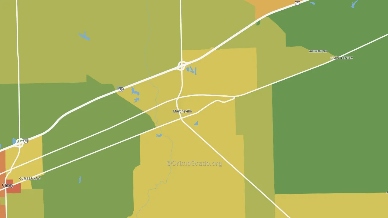 Martinsville, IL Map of Assault Rates