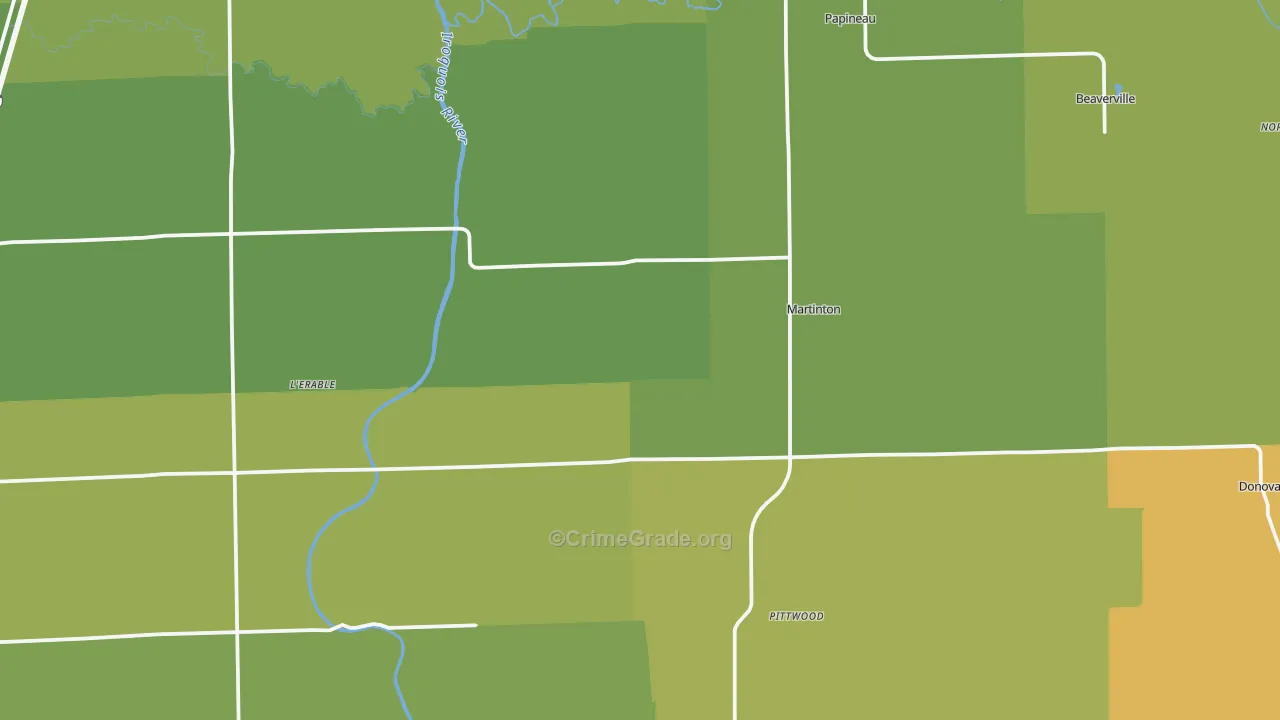 Martinton, IL Map of Assault Rates