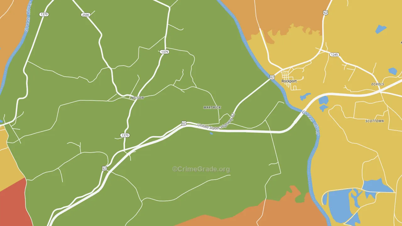 Martwick, KY Map of Assault Rates
