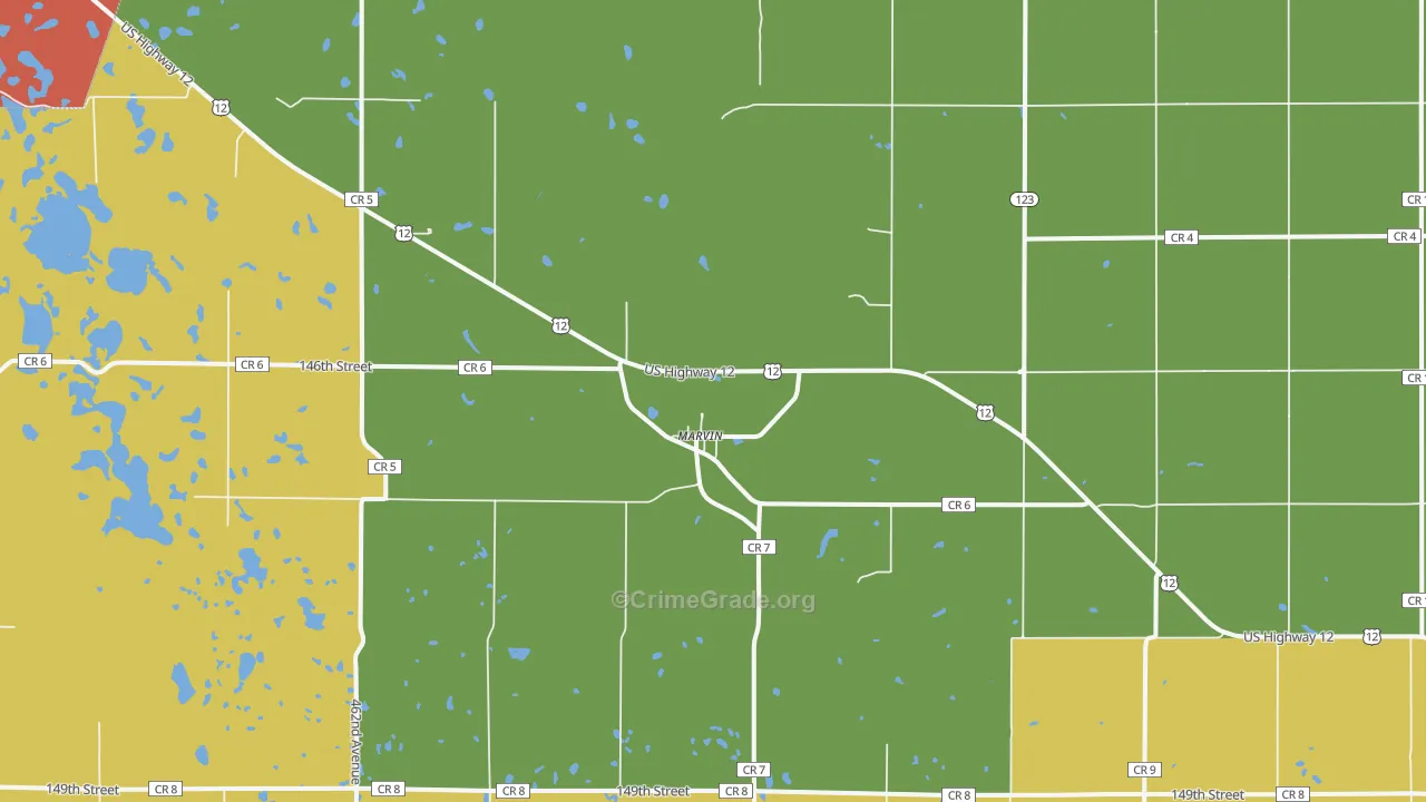 Marvin, SD Map of Assault Rates