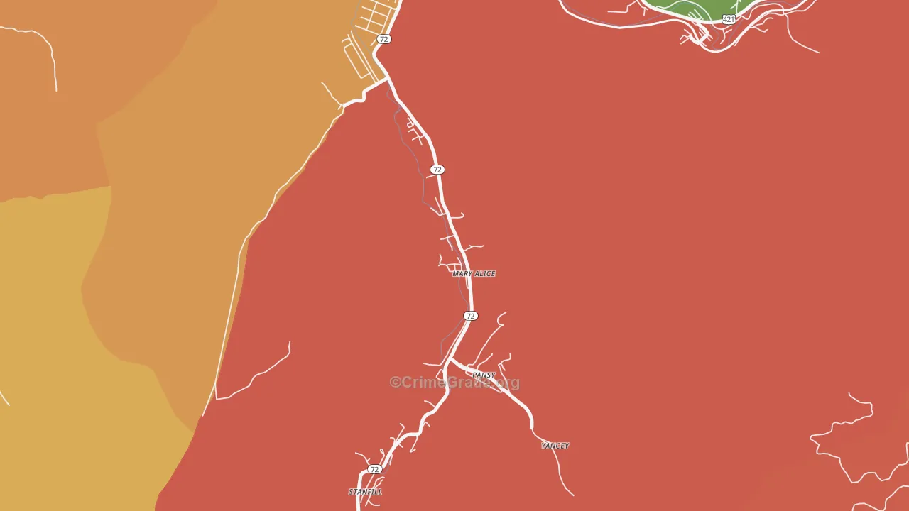 Mary Alice, KY Map of Assault Rates