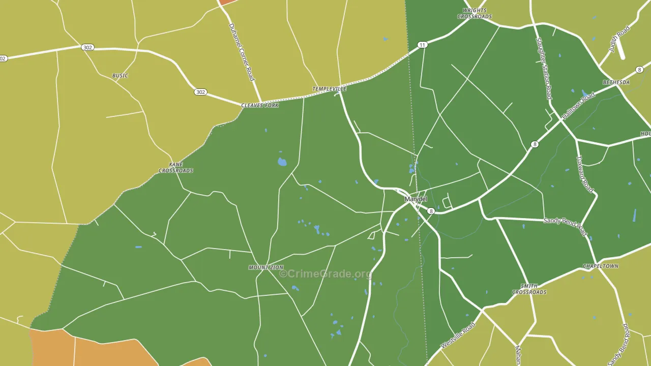 Marydel, MD Map of Assault Rates