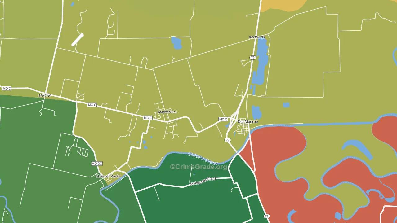 Maryknoll, MO Map of Assault Rates
