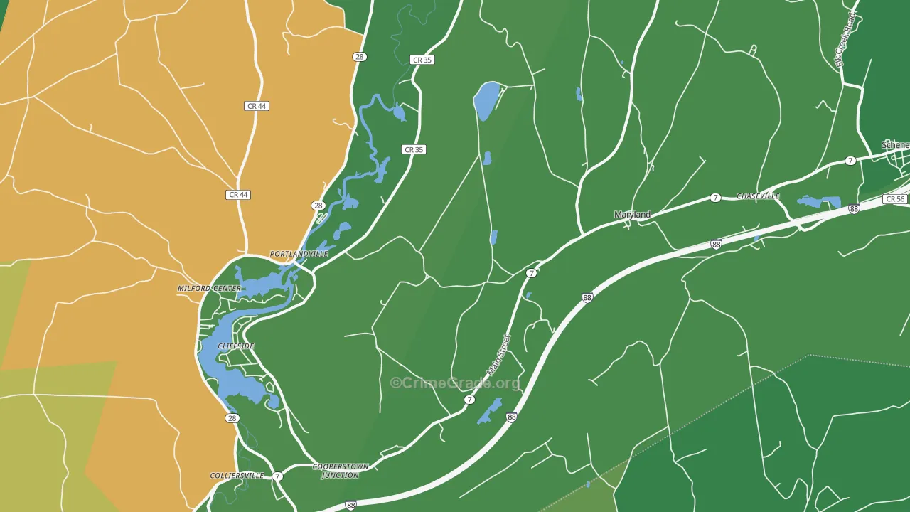 Maryland, NY Map of Assault Rates