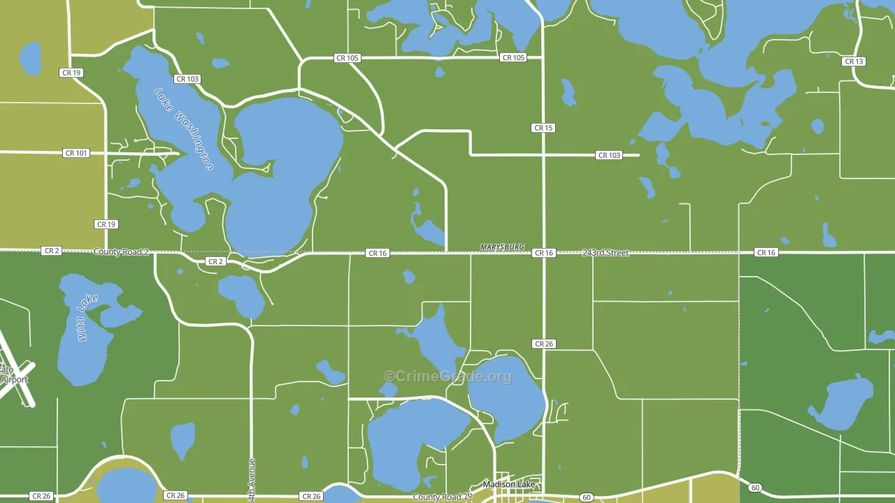 Marysburg, MN Map of Assault Rates