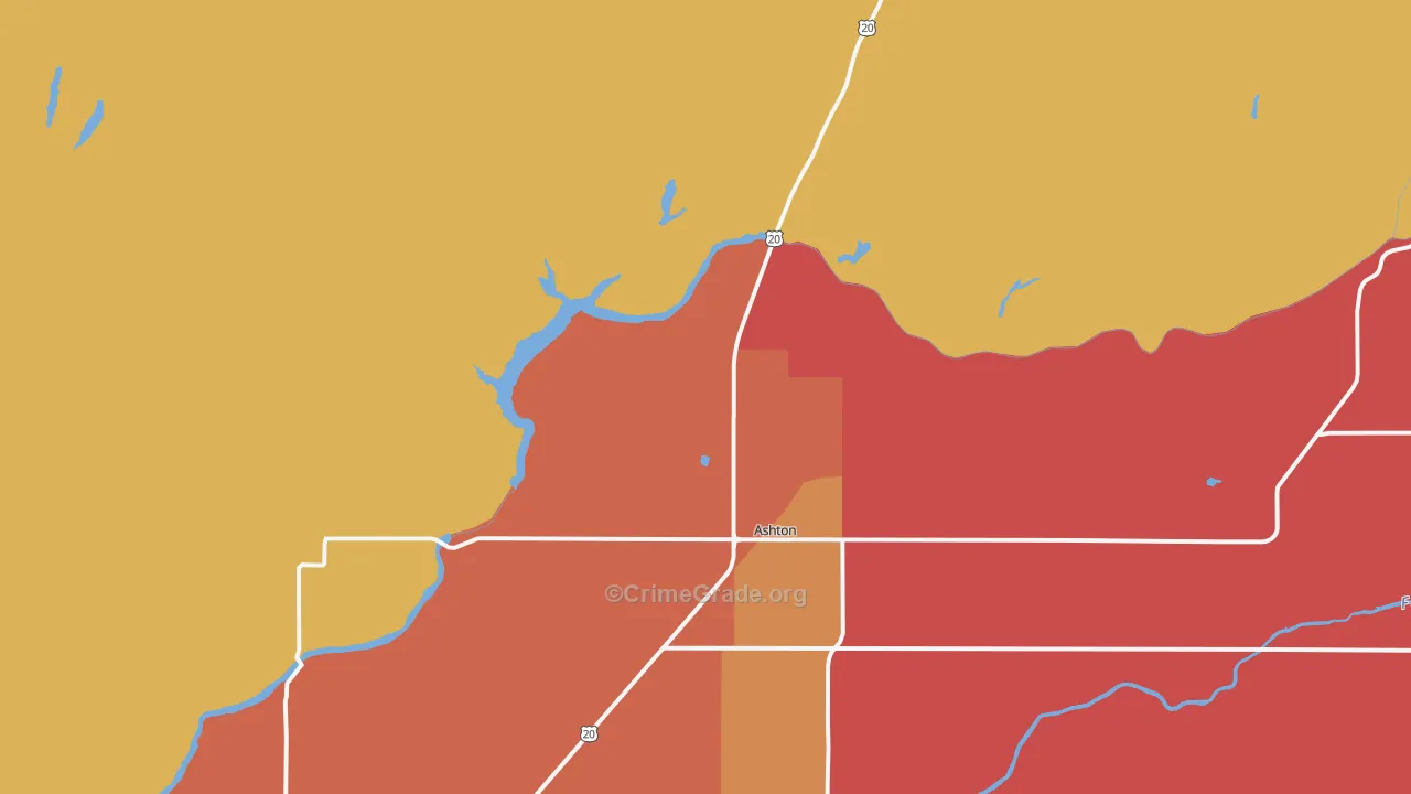 Marysville, ID Map of Assault Rates