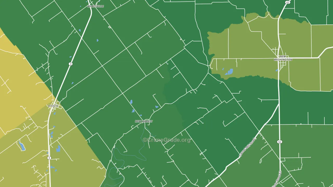 Marysville, IN Map of Assault Rates