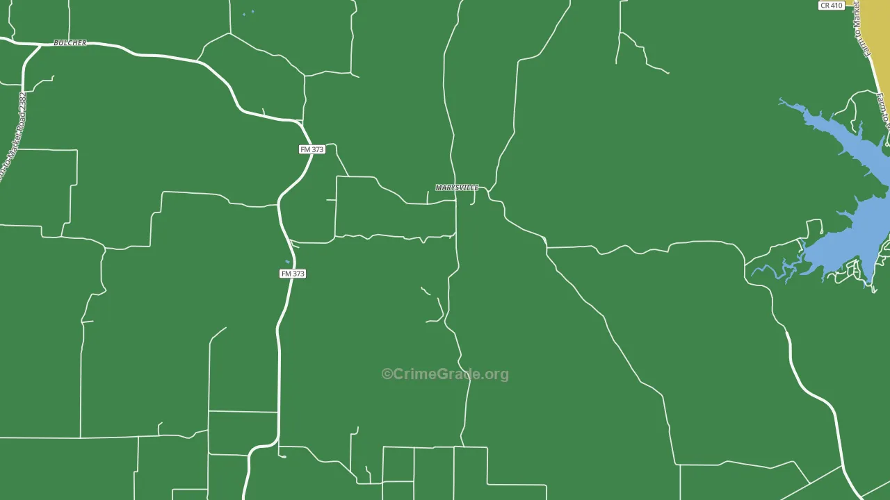 Marysville, TX Map of Assault Rates