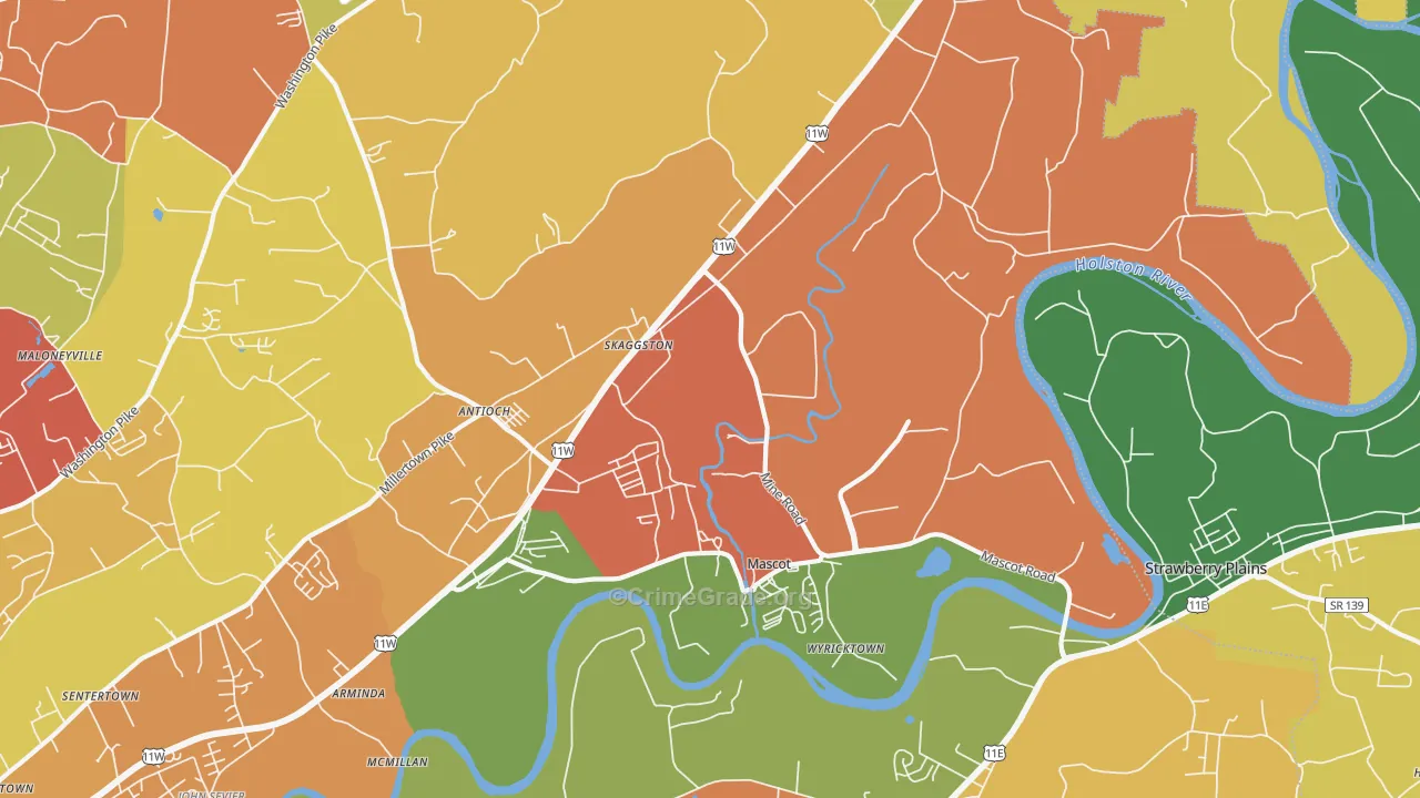 Mascot, TN Map of Assault Rates