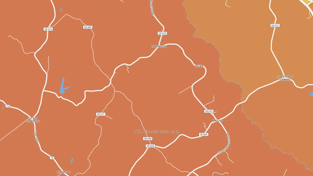 Mascot, VA Map of Assault Rates