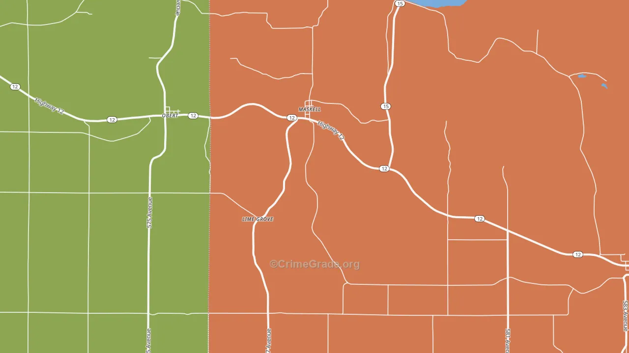 Maskell, NE Map of Assault Rates