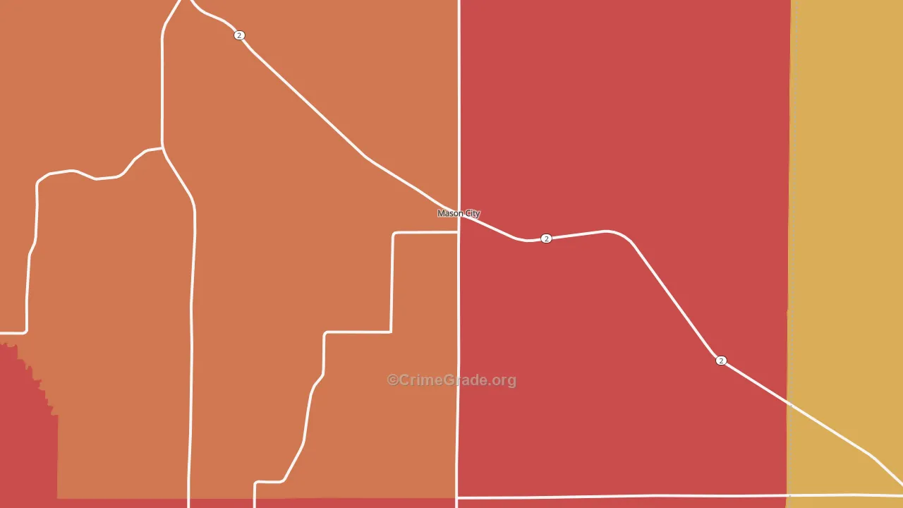 Mason City, NE Map of Assault Rates