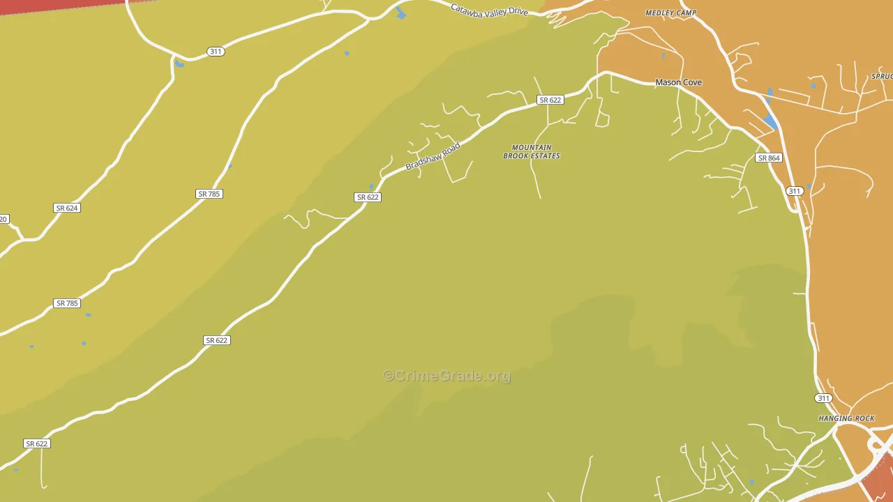 Mason Cove, VA Map of Assault Rates