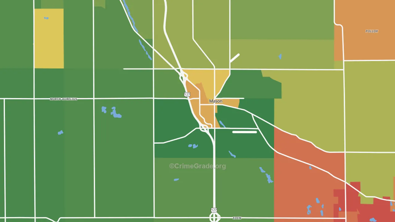 Mason, MI Map of Assault Rates