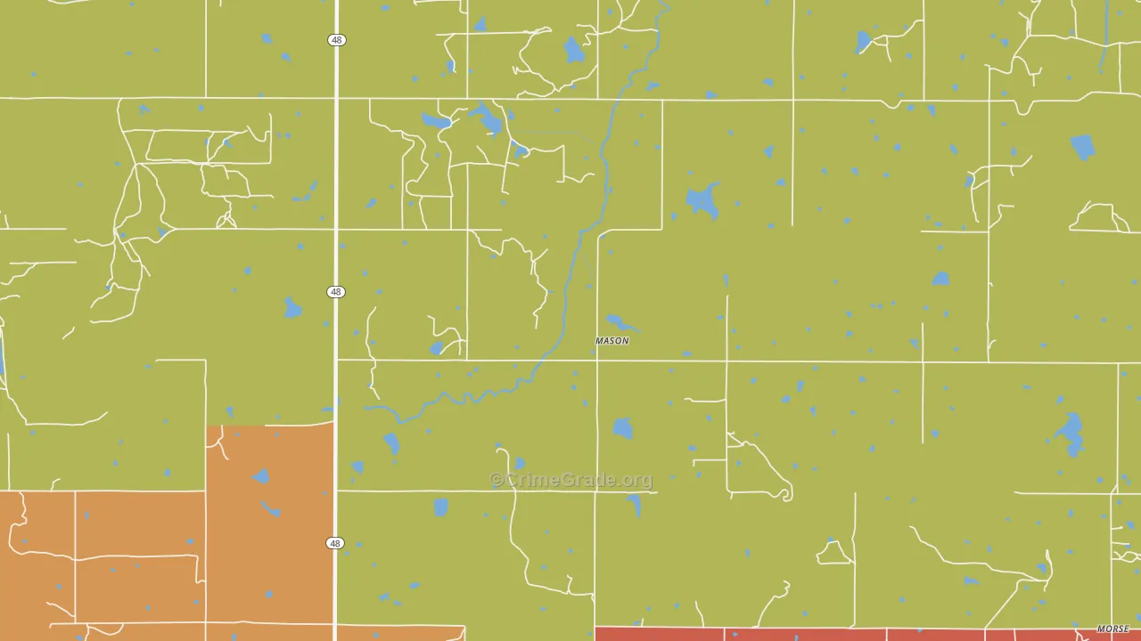 Mason, OK Map of Assault Rates