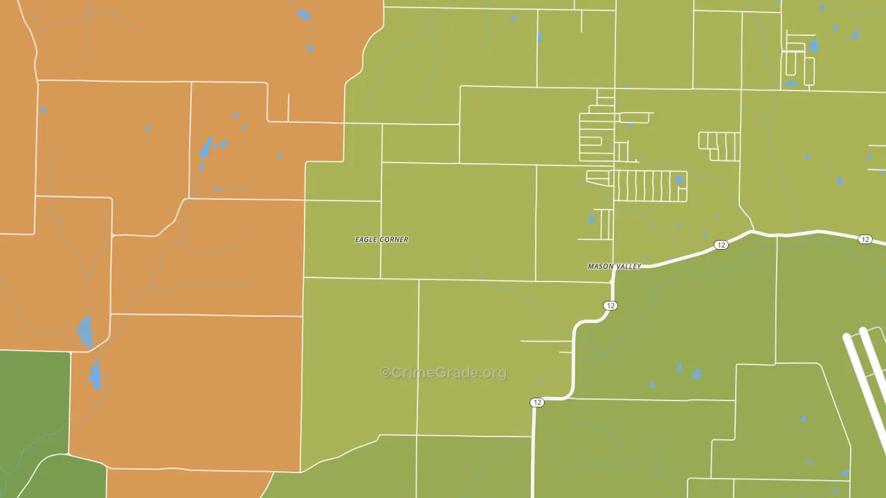 Mason Valley, AR Map of Assault Rates