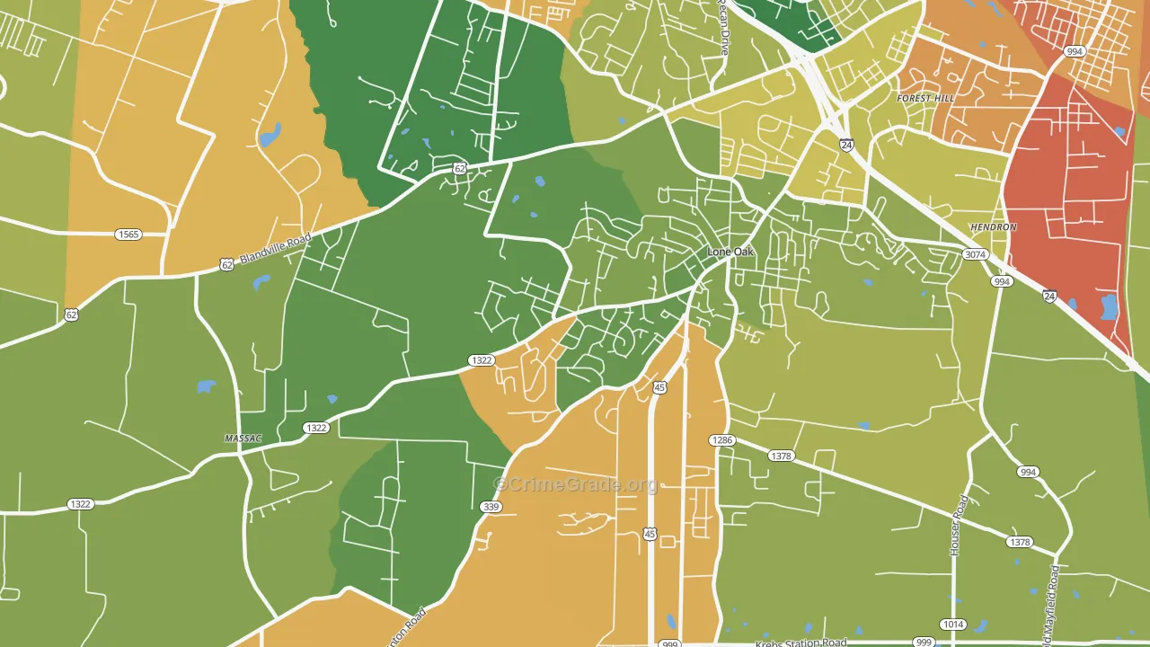 Massac, KY Map of Assault Rates