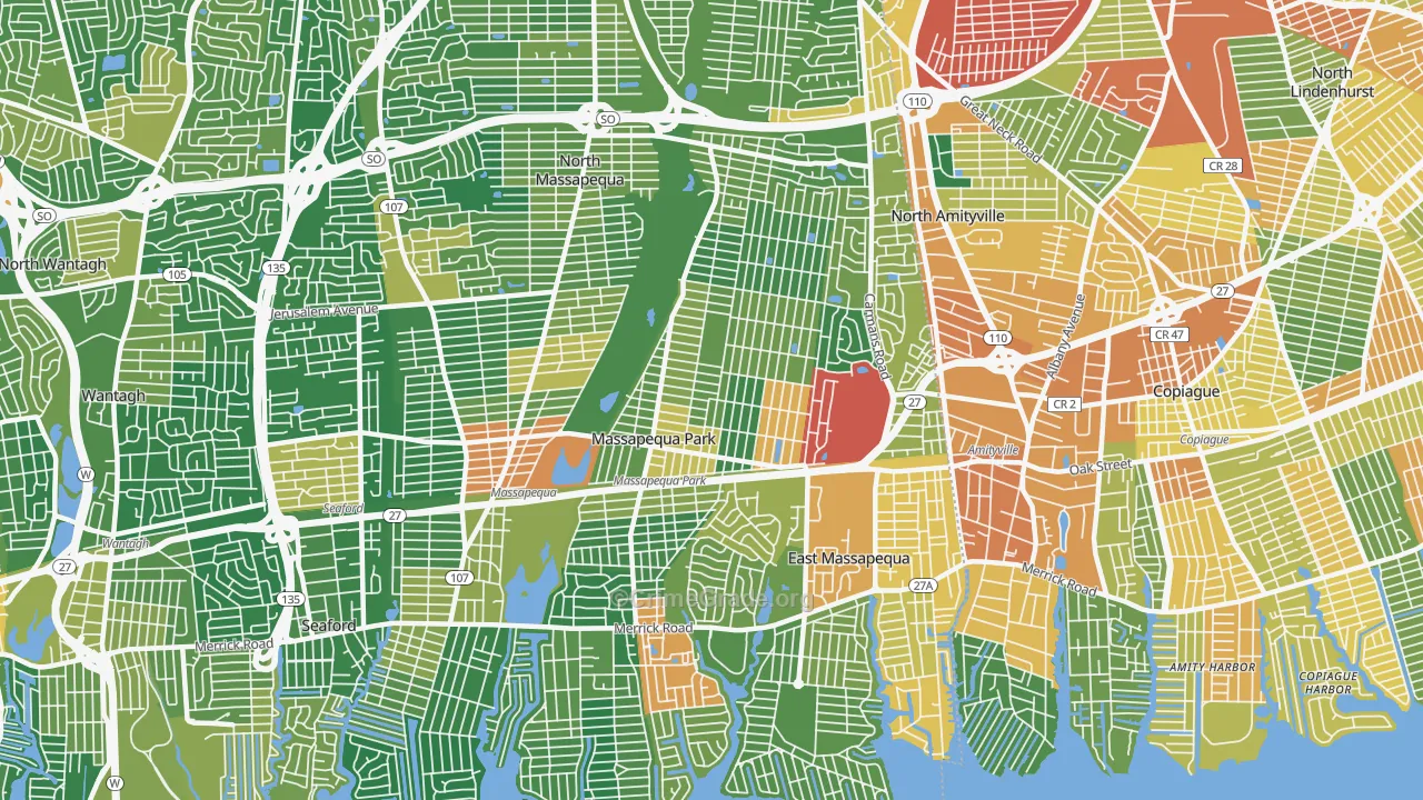 Massapequa Park, NY Map of Assault Rates