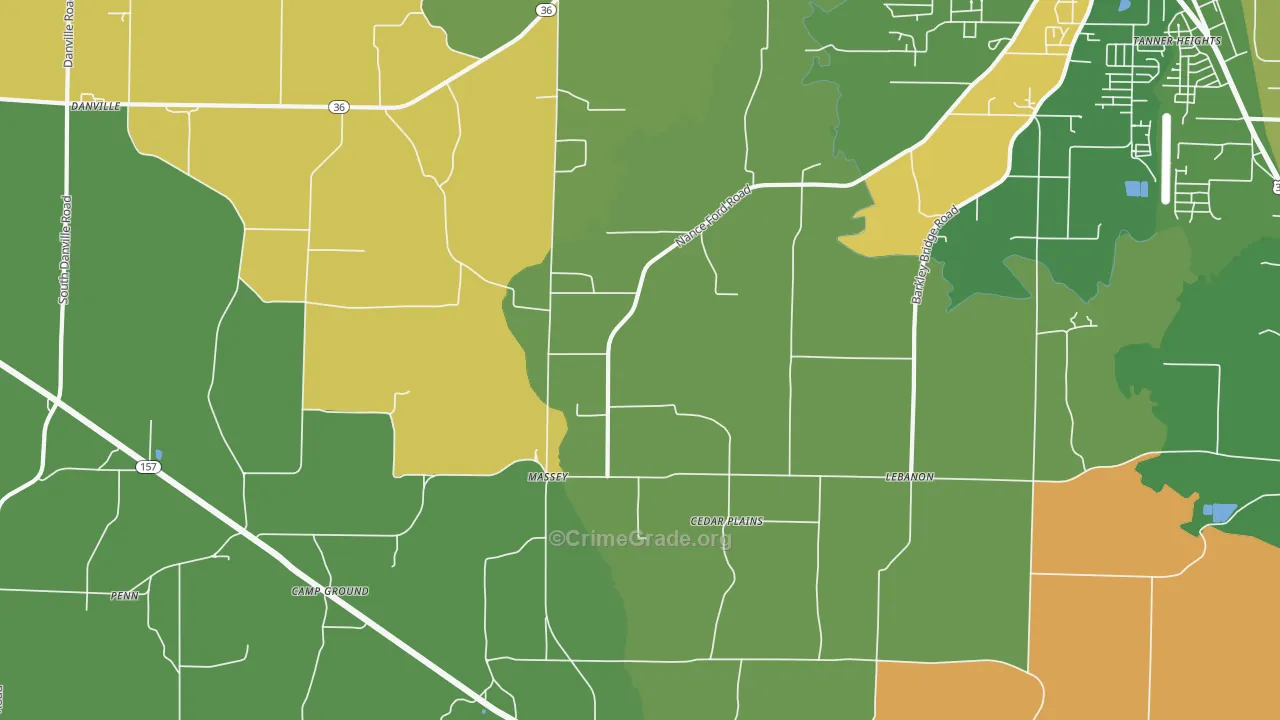 Massey, AL Map of Assault Rates