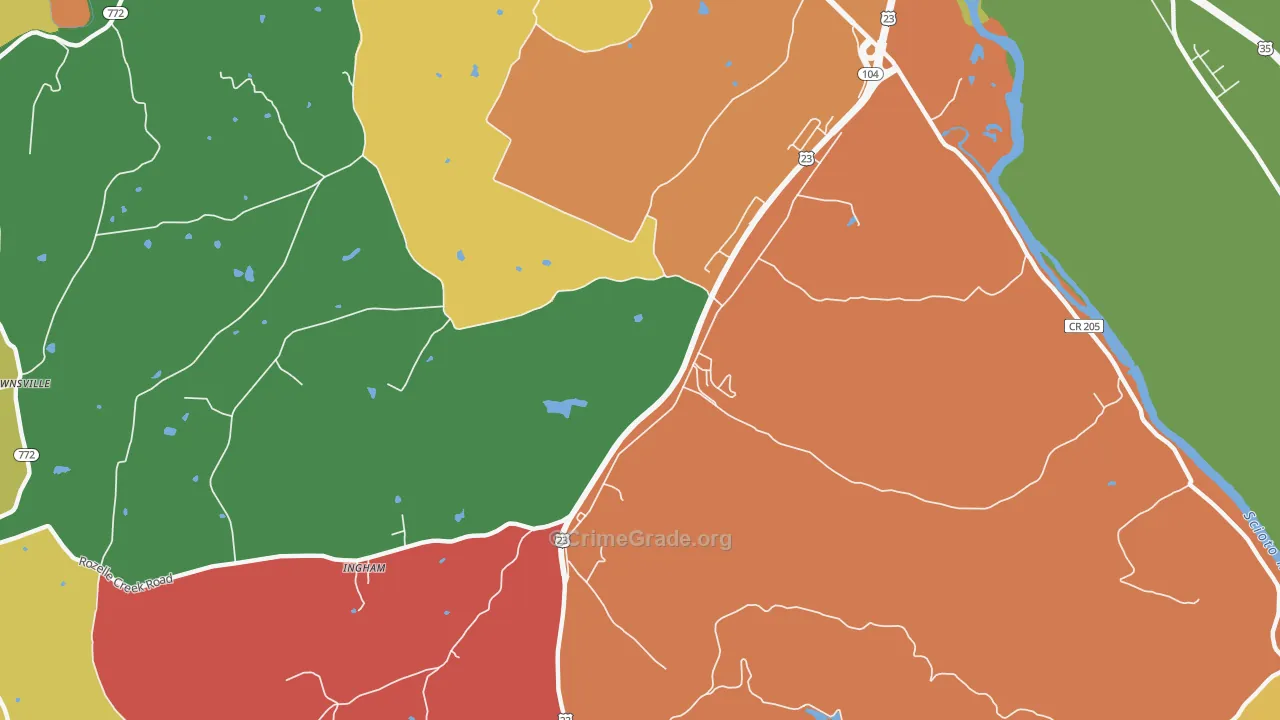 Massieville, OH Map of Assault Rates