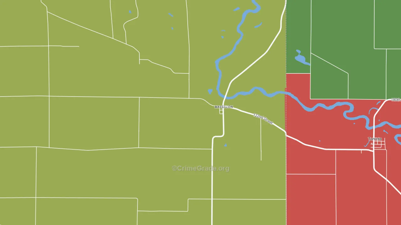 Massillon, IA Map of Assault Rates