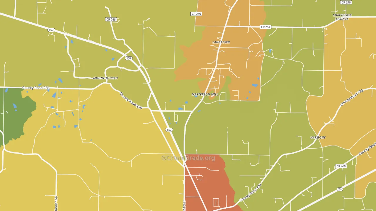 Masterson Mill, AL Map of Assault Rates