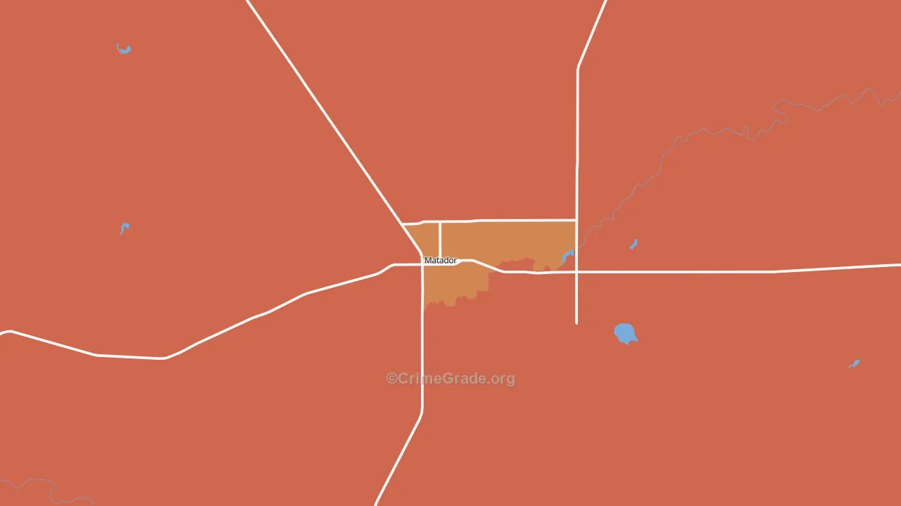 Matador, TX Map of Assault Rates