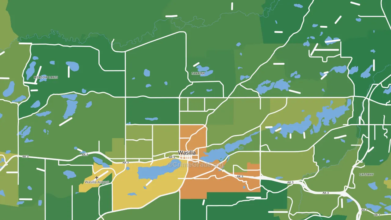 Matanuska-Susitna Borough, AK Map of Assault Rates