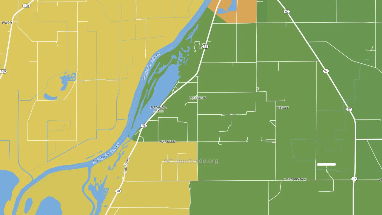 Matanzas Beach, IL Map of Assault Rates