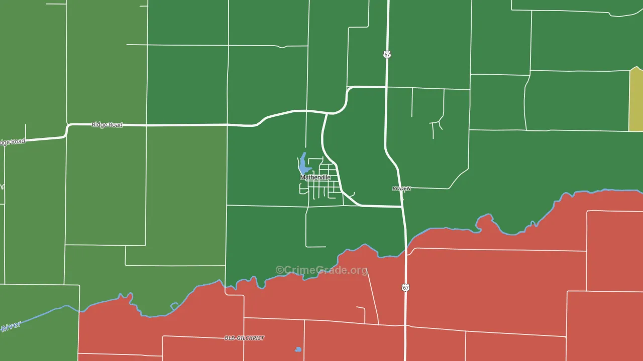 Matherville, IL Map of Assault Rates