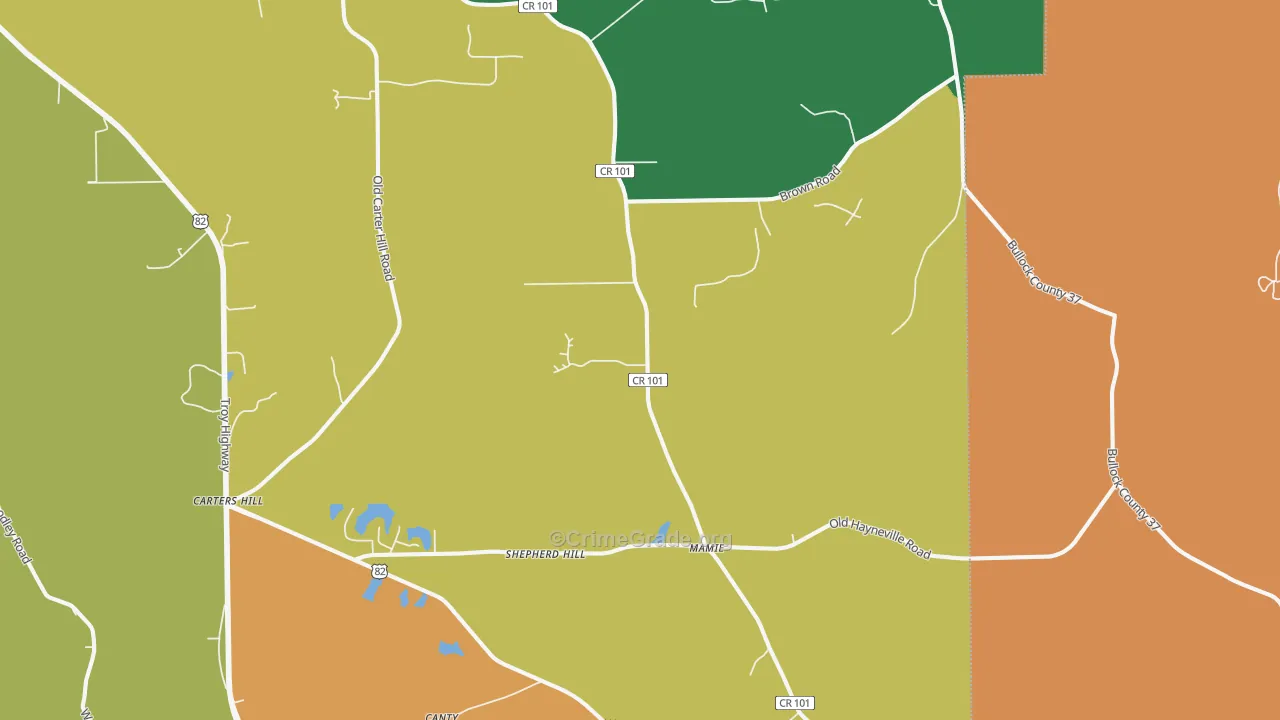 Mathews, AL Map of Assault Rates